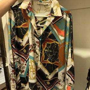 ZARA EQUESTRIAN PRINT SHIRT